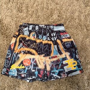 Inaka Power Graffiti Athletic Shorts - Multicolor